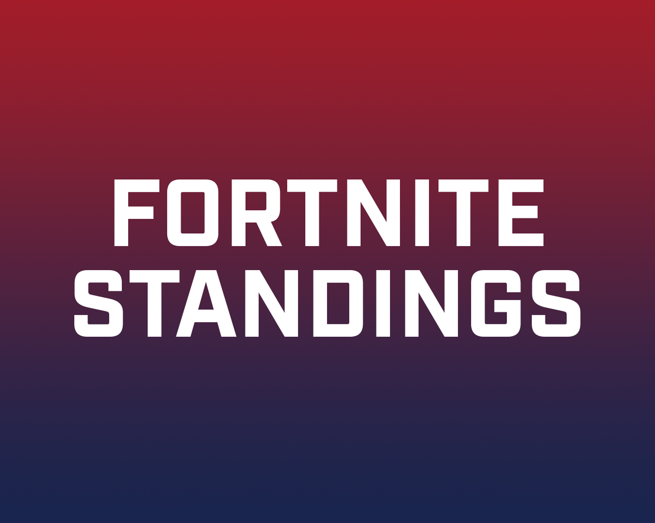 FIYA Menu Block FORTNITE STANDINGS
